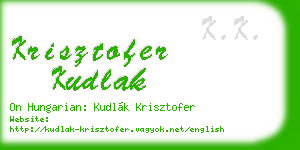 krisztofer kudlak business card